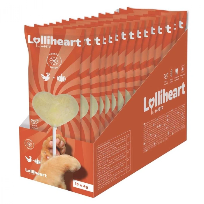 M-Pets Lolliheart Tavuklu ve Bal Kabaklı Lolipop Kedi Ödül Maması 4gr (15li)