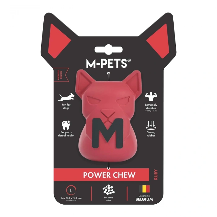 M-Pets Power Chew Kauçuk Köpek Ödül Oyuncağı 8,4x7,6x11,5cm (Kırmızı) [L]