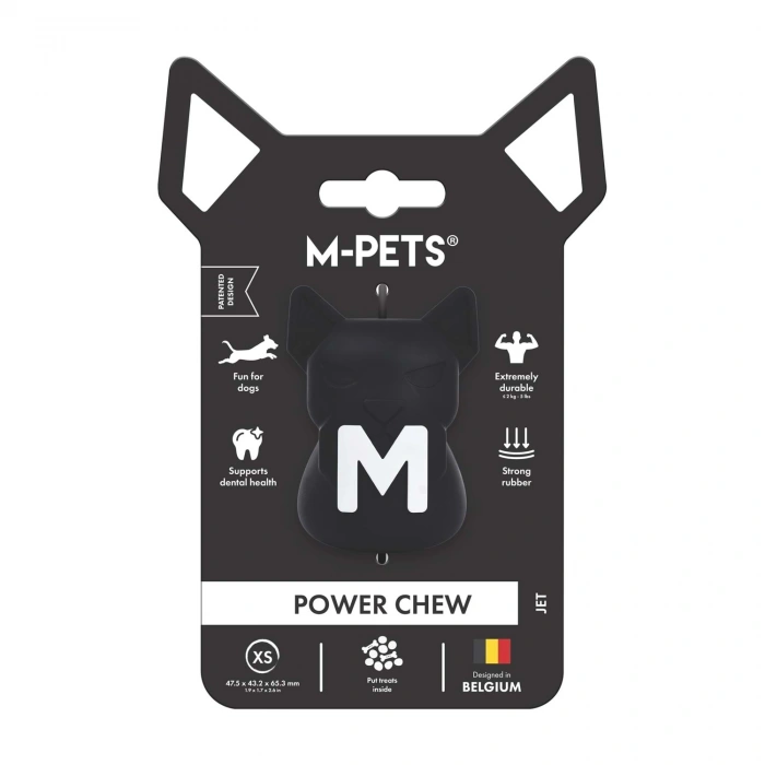 M-Pets Power Chew Kauçuk Köpek Ödül Oyuncağı 4,8x4,3x6,5cm (Siyah) [XS]