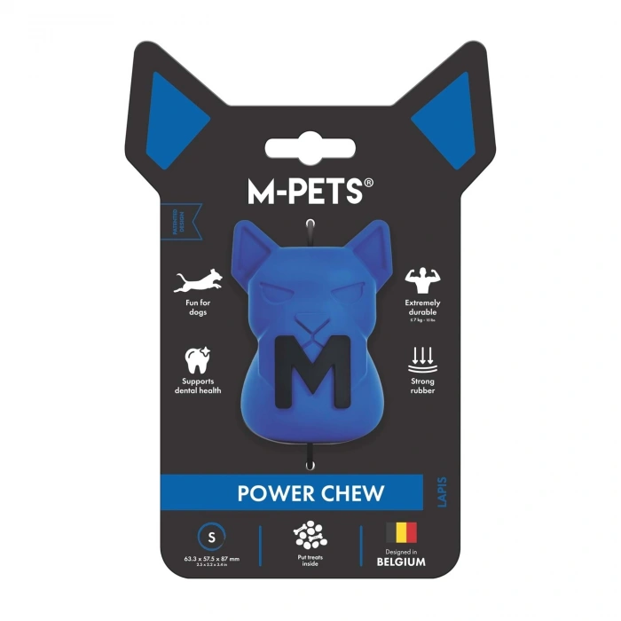 M-Pets Power Chew Kauçuk Köpek Ödül Oyuncağı 6,3x5,8x8,7cm (Mavi) [S]
