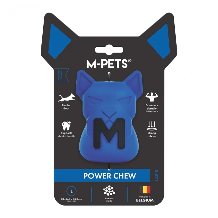 M-Pets Power Chew Kauçuk Köpek Ödül Oyuncağı 8,4x7,6x11,5cm (Mavi) [L]