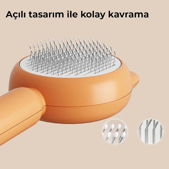 Aiwo Köpek Desenli İnce Uçlu Tarak Kahve