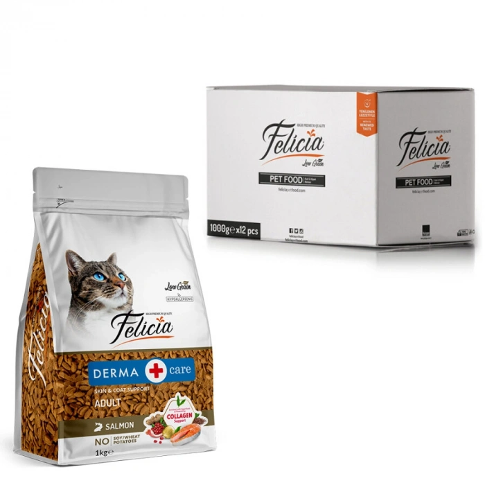 Felicia Hypoallergenic Somonlu Düşük Tahıllı Yetişkin Kedi Maması 1 Kg