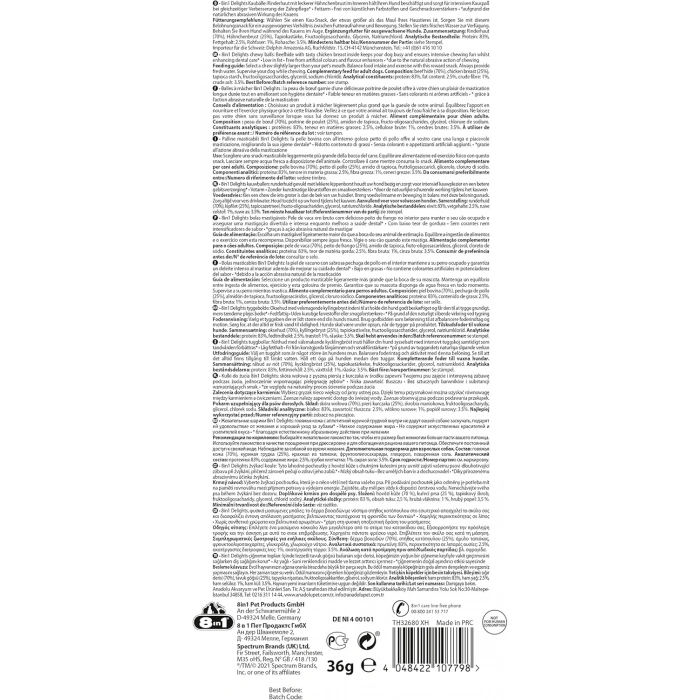 8 IN 1 Delights Bones Köpekler İçin Çiğneme Topu Small 4 Adet