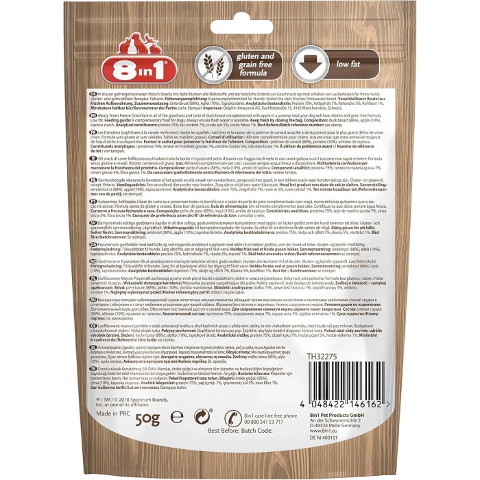 8 IN 1 Feeze Dried Chicken Carrot Köpek Ödülü 50gr