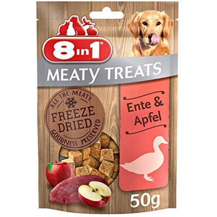8 IN 1 Feeze Dried Duck Apple Köpek Ödülü 50gr