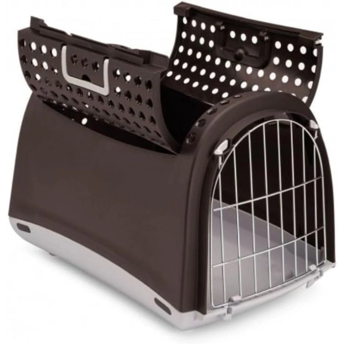 IMAC Linus Cabrio 2nd Life Üstü Açılır Kedi ve Küçük Irk Köpek Taşıma Çantası 52,5x32x34,5cm (Siyah)