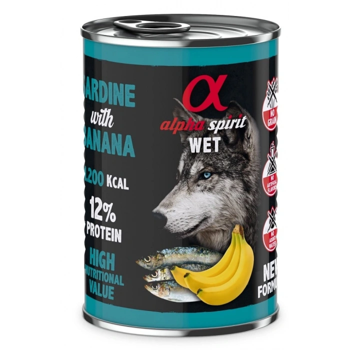 Alpha Sprit %93 Et Sardalya&Muz Köpek Konservesi 400 Gr