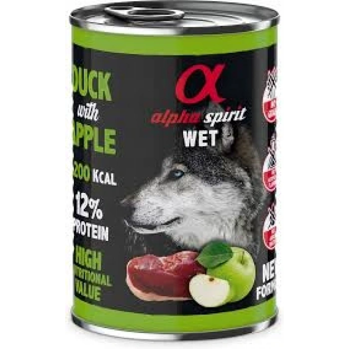 Alpha Sprit %93 Et Ördek&Elma Köpek Konservesi 400 Gr