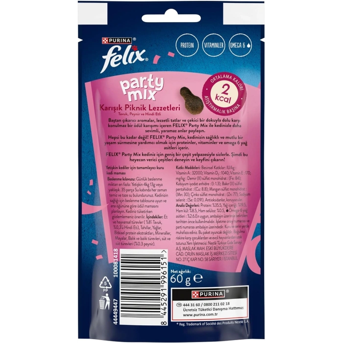 Felix Party Mix Karışık Piknik Lezzetleri Ödül Maması