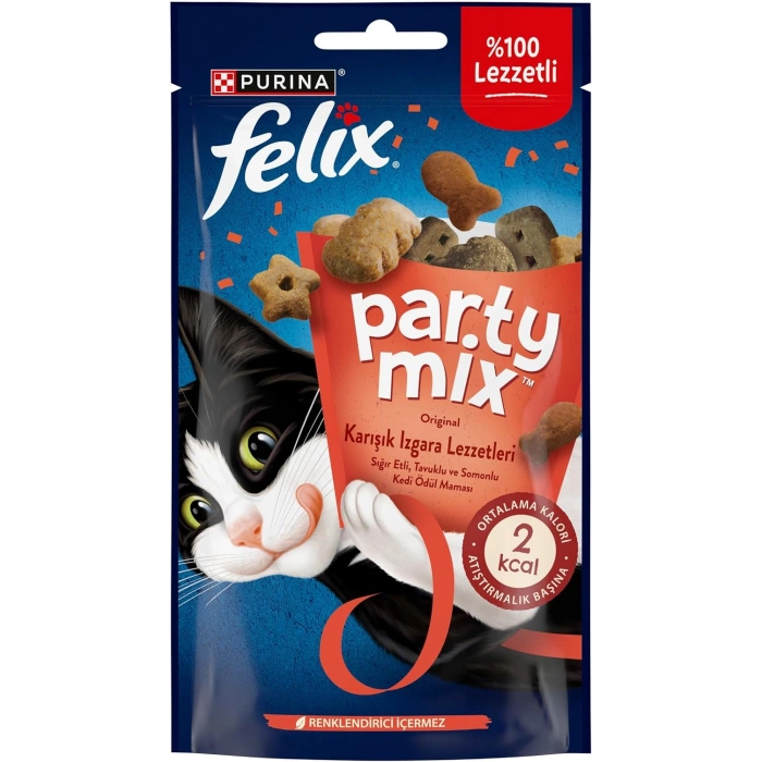 Felix Party Mix Original Karışık Izgara Lezzetleri Kedi Ödül Maması 60gr