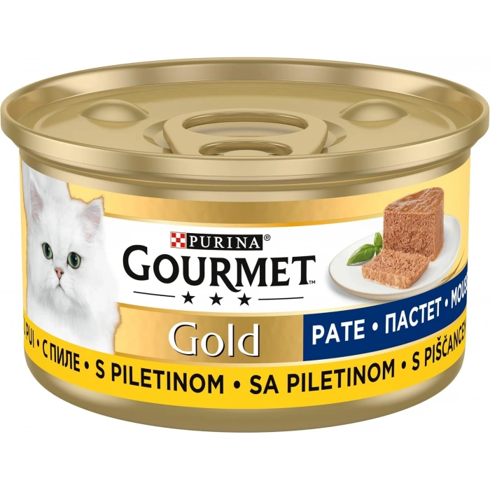 Gourmet Gold Kıyılmış Tavuklu Yetişkin Kedi Konservesi 85gr