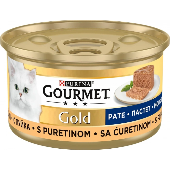 Gourmet Gold Kıyılmış Hindili Kedi Konservesi 85gr