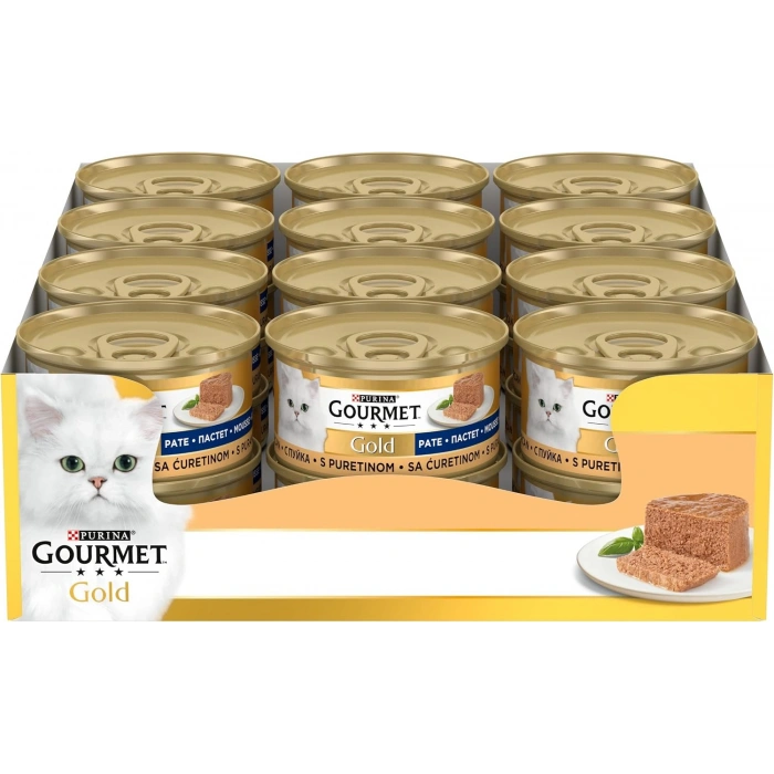 Gourmet Gold Kıyılmış Hindili Kedi Konservesi 85gr