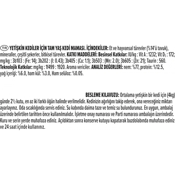 Pro Plan Tavuklu Yetişkin Kedi Konservesi 85gr