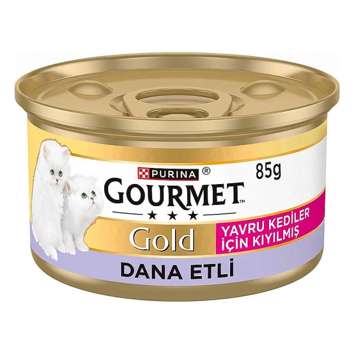 Gourmet Gold Kitten Mousse Veal Dana Etli Yavru Kedi Konservesi 85gr