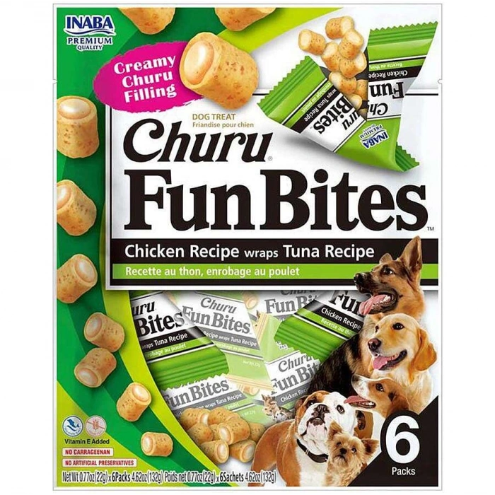 Inaba Churu Fun Bites Sticks ton balığı Sargılı Köpek Ödül Maması 6lı Paket