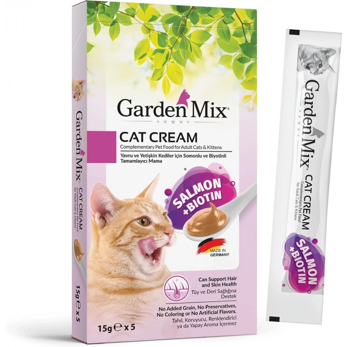 Garden Mix Biotin ve Somonlu Kedi Kreması 5x15gr