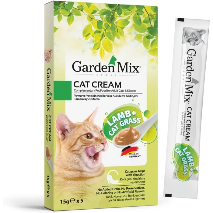 Gardenmix Kuzu ve Kedi Otlu Kedi Krema Ödülü 75gr 5li Paket