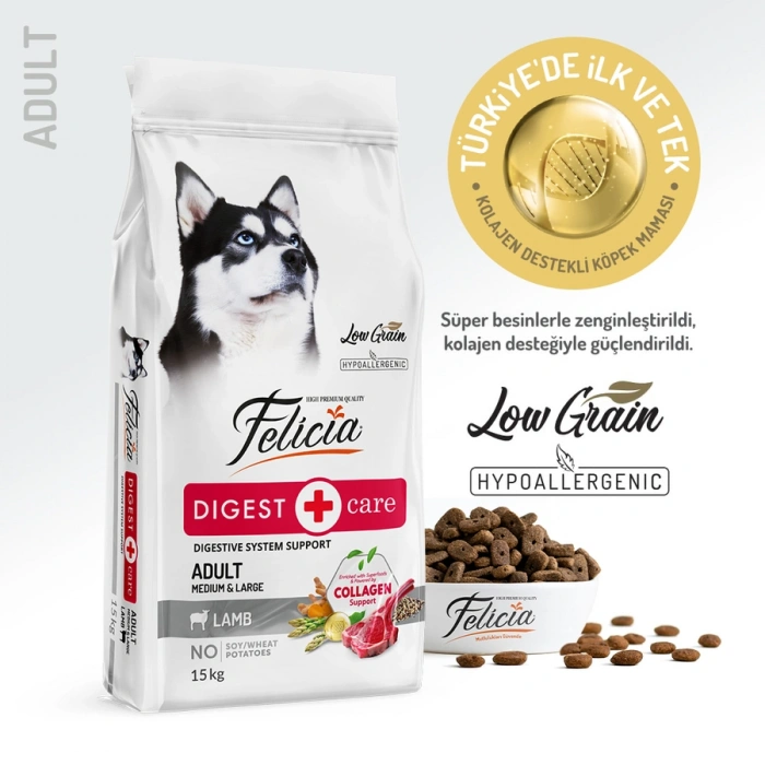 Felicia Hypoalergenic Medium Kuzu Etli Yetişkin Köpek Maması 1 Kg