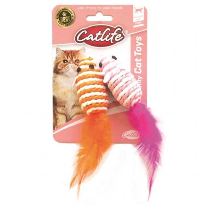Catlife Renkli Fare Kedi Oyuncağı 14cm (Karışık Renkli)