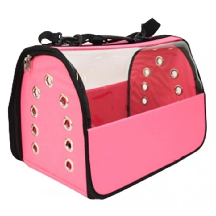 PET PRETTY FLYBAG ŞEFFAF ÇANTA BÜYÜK BOY PEMBE 30X30X49CM
