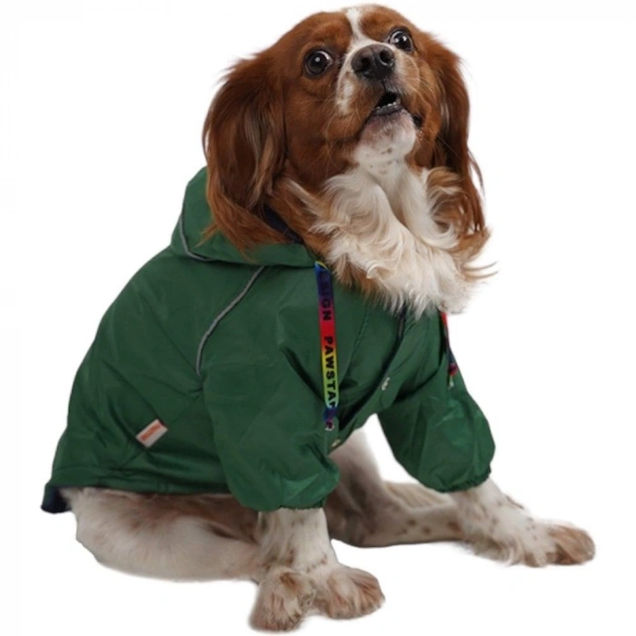 PawStar Yeşil Pluvia Küçük Irk Köpek Yağmurluk Large