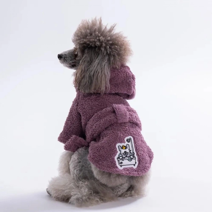 Pawstar Purple Pattaya Bornoz Medium Size