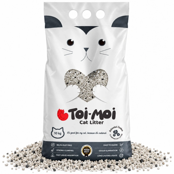 Toi Moi Aktif Karbonlu Sodyum Bentonit Topaklanan Kedi Kumu 10 Kg