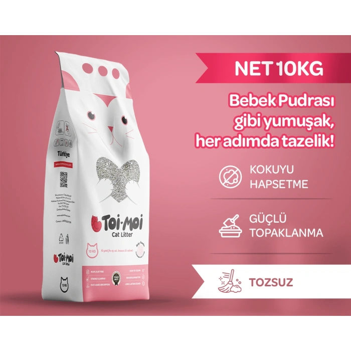 Toi Moi Aura Cream Bebek Pudrası 10 Kg Topaklanan Kedi Kumu