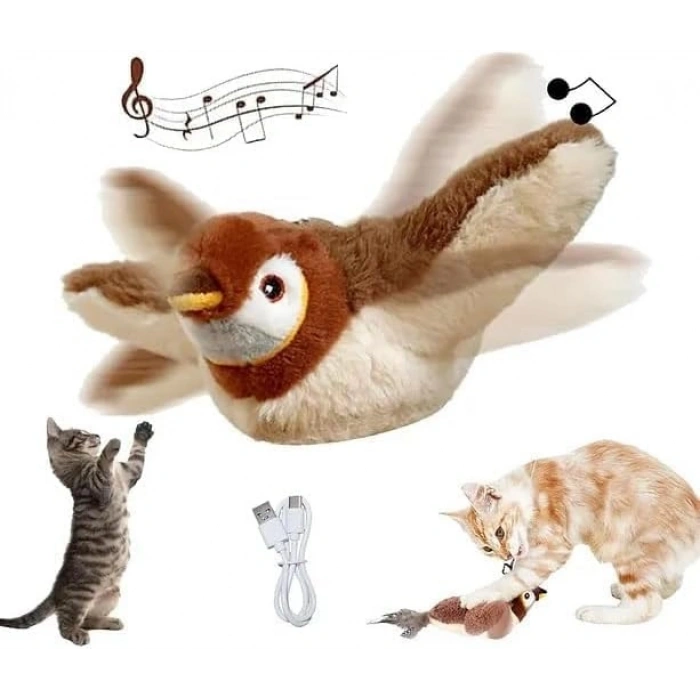 Kedi Oyuncağı Uçan Sesli Kuş