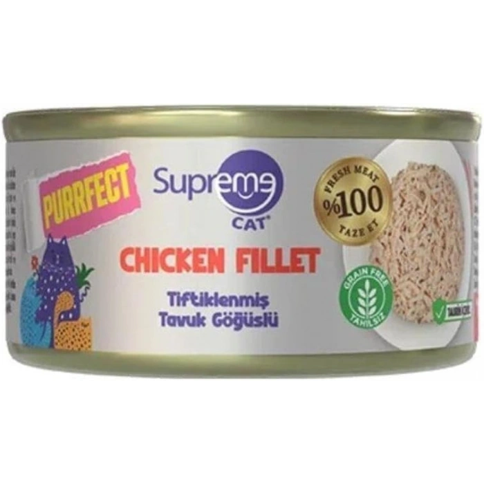 Supreme Cat Purrfect Tiftiklenmiş Tavuk Göğüslü Yetişkin Kedi Konservesi 70gr