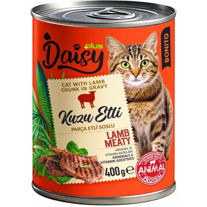 Daisy Plus Bonito Kuzu Etli Kedi Konservesi 400 Gr