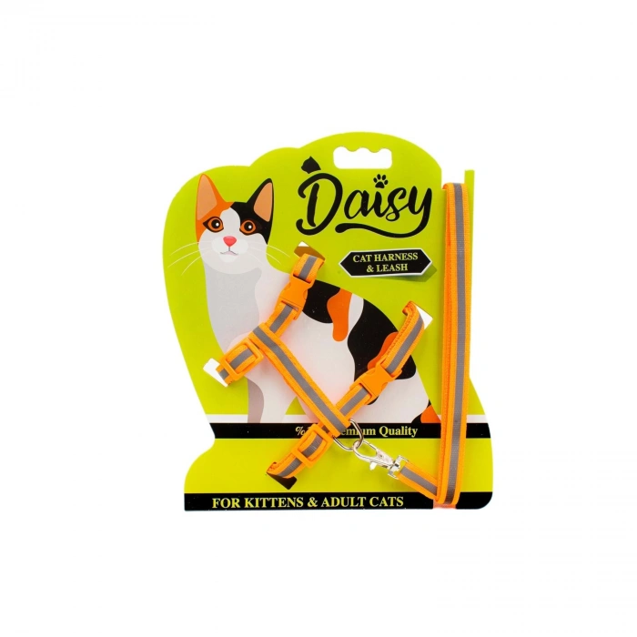 Daisy Reflektörlü Kedi Takım Bel Tasması