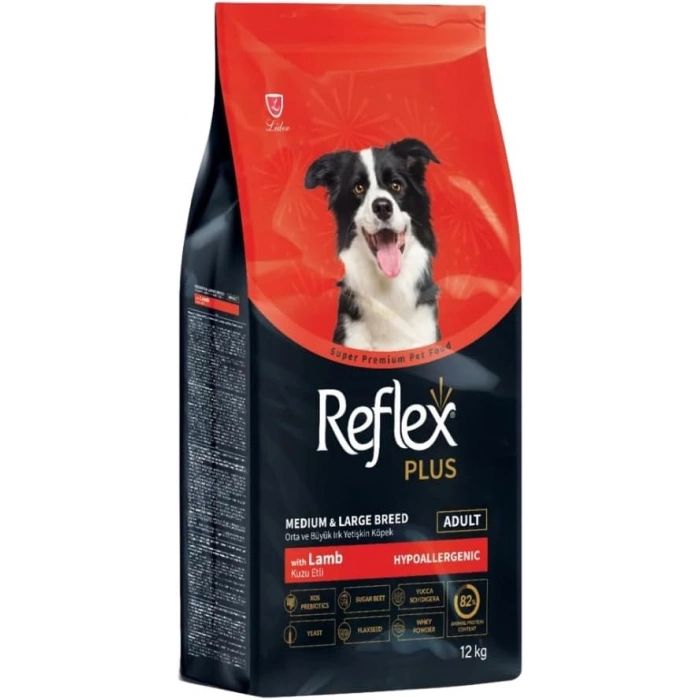 Reflex Plus Orta ve Büyük Irk Kuzu Etli Yetişkin Köpek Maması 12kg