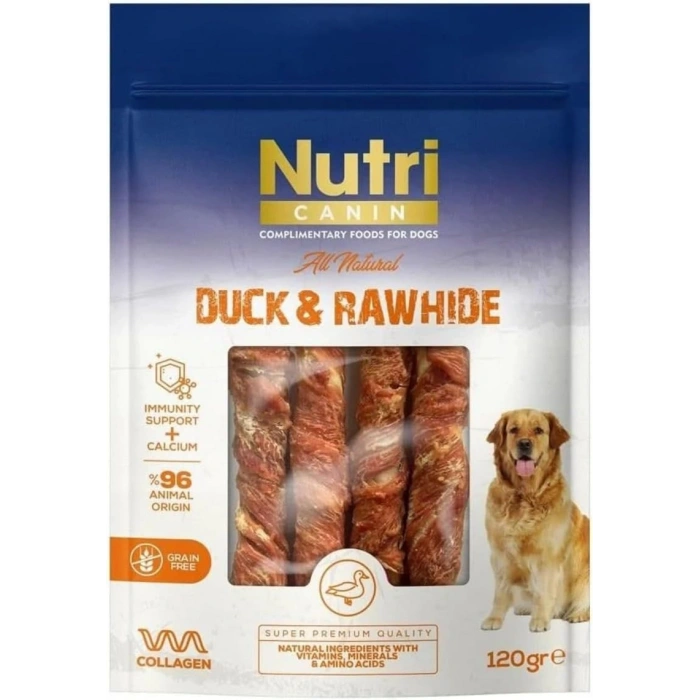Nutri Canin Ördek Etli Sargılı Kemik Köpek Ödül Maması 120gr