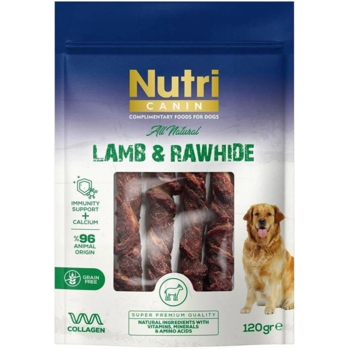 Nutri Canin Kuzu Etli Sargılı Kemik Köpek Ödül Maması 120gr
