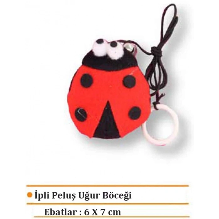 Eastland Parmağa Takılabilen Peluş Uğur Böceği Kedi Oyuncağı 7cm