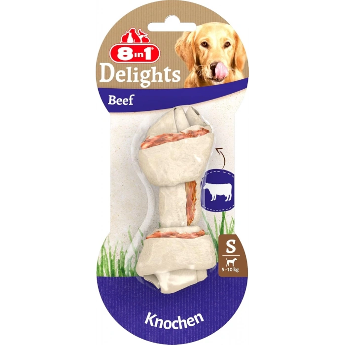 8IN1 Delights Bones Biftekli Köpekler İçin Ağız Bakım Kemiği Small