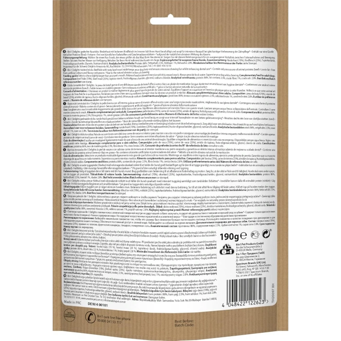 8in1 Delights Köpekler için Biftekli Ödül Çubuğu 35 Adet