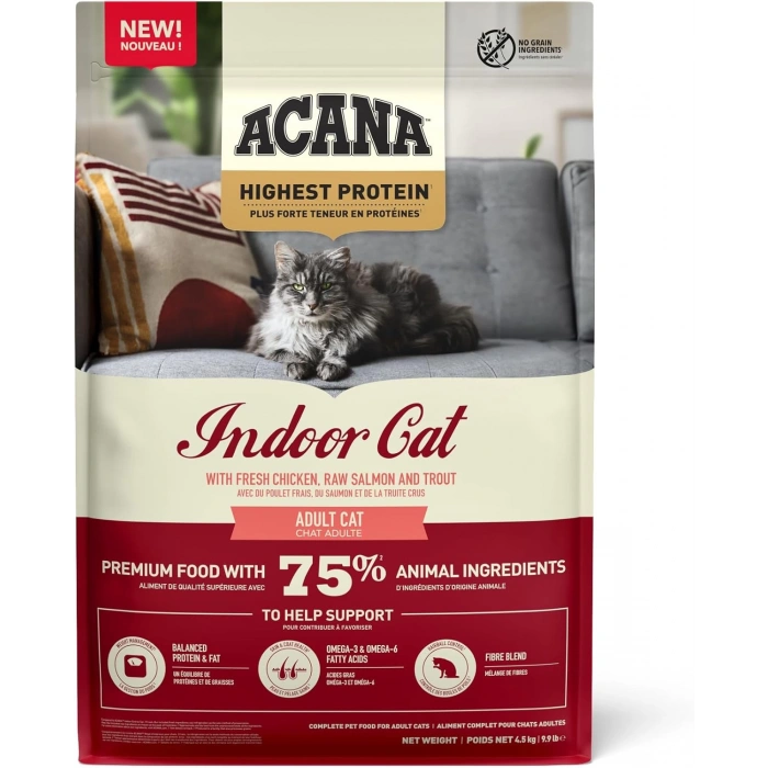 Acana Highest Protein (Yüksek Protein) Indoor Yetişkin Kedi Maması 4,5 kg