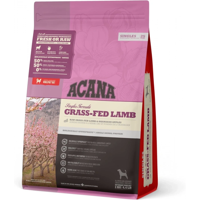 Acana Singles - Grass-Fed Lamb Köpek Maması 2 Kg - Tüm Irk Ve Yaşam Evreleri İçin