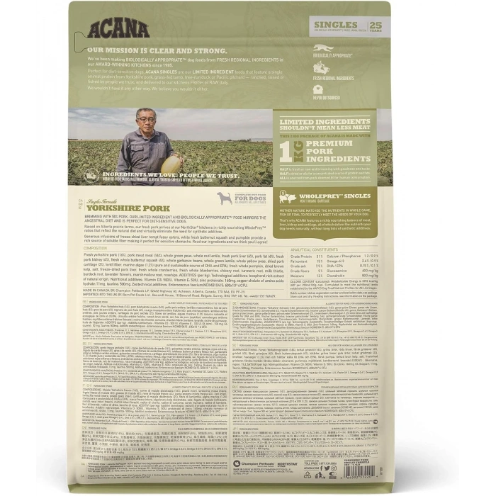 ACANA Singles - Yorkshire Pork Köpek Maması 2kg