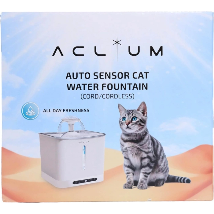 Aclıum Sensörlü Kedi Su Sebili 2.4 lt