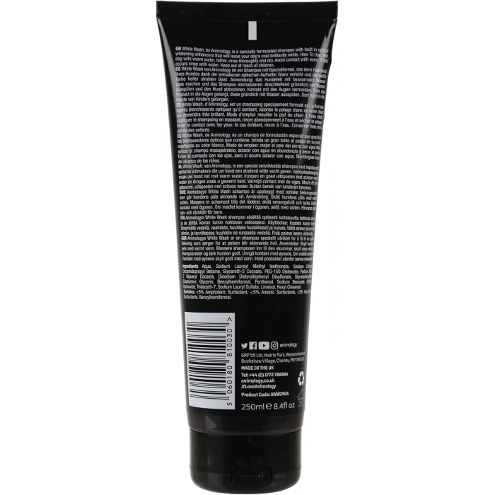 Animology White Wash Shampoo Beyaz Tüylü Köpek Şampuanı 250 ML