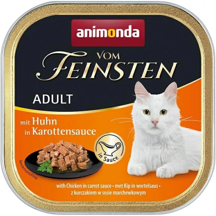 Animonda Vom Feinsten Havuç Sosu İçinde Tavuklu Yetişkin Kedi Konservesi 100gr