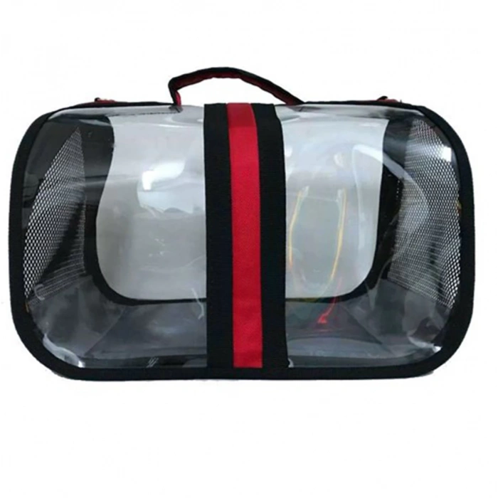 Bacco Milano Şeffaf Çanta Kırmızı 44*28*28 cm