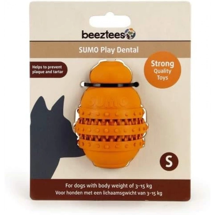 Beeztees Sumo Play Dental Kauçuk Köpek Ödül Oyuncağı Orange Small