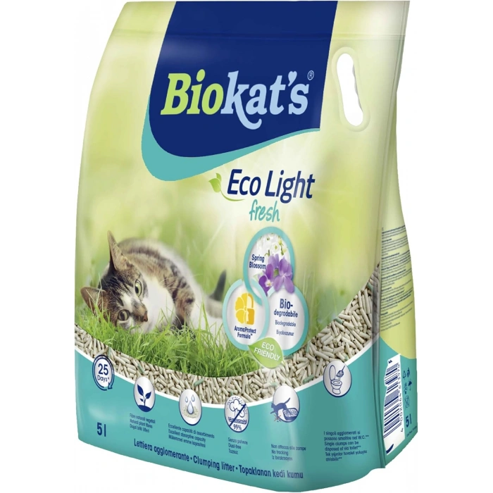 Biokats Eco Light Fresh Spring Blossom Pelet Kedi Kumu 5lt