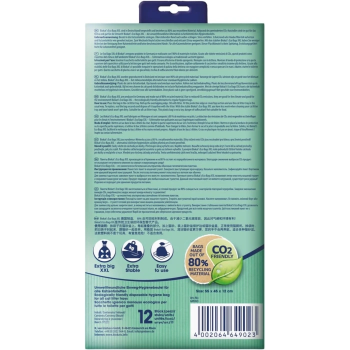 Biokats Kedi Kumu Hijyen Torbası XXL 12li